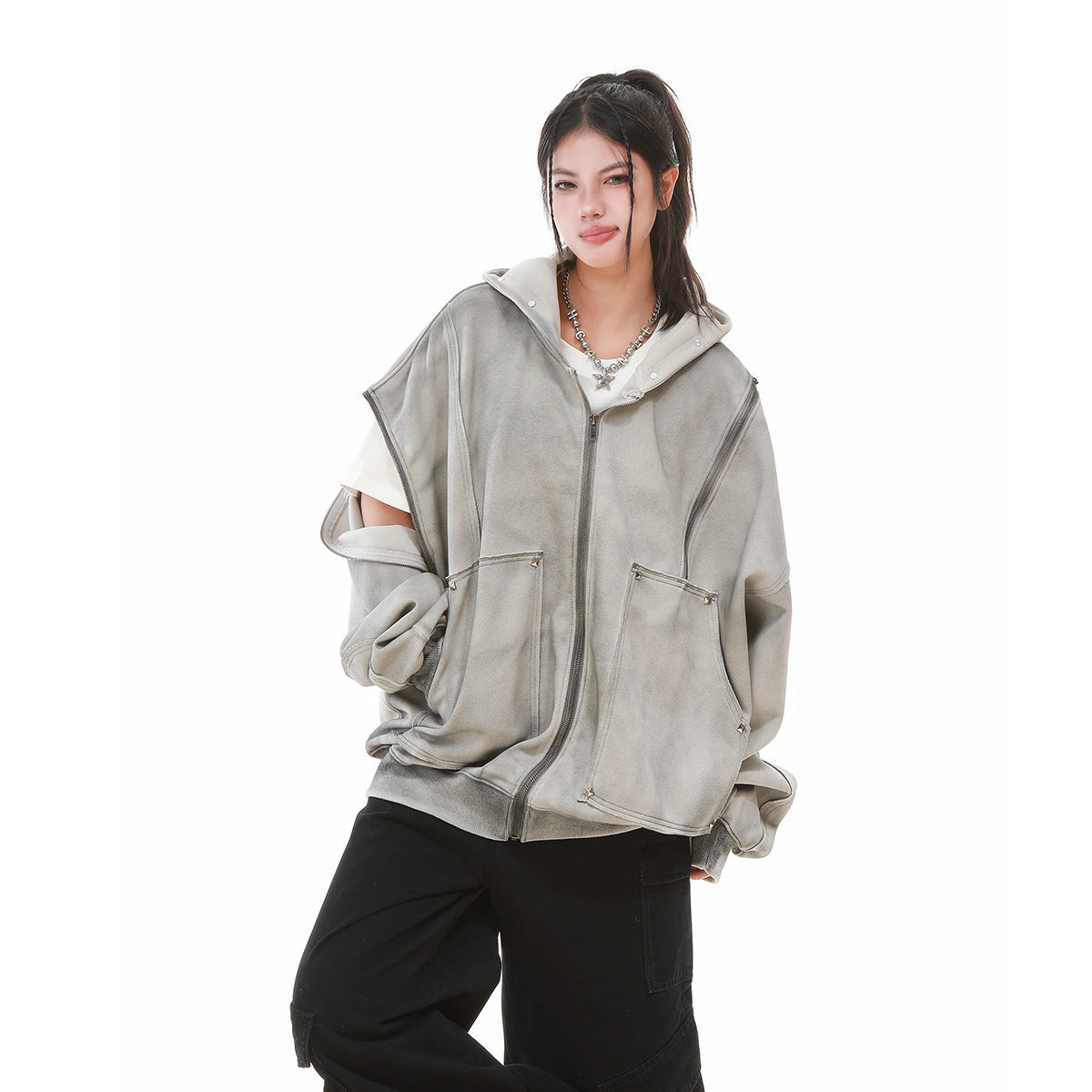zip-up hoodie
