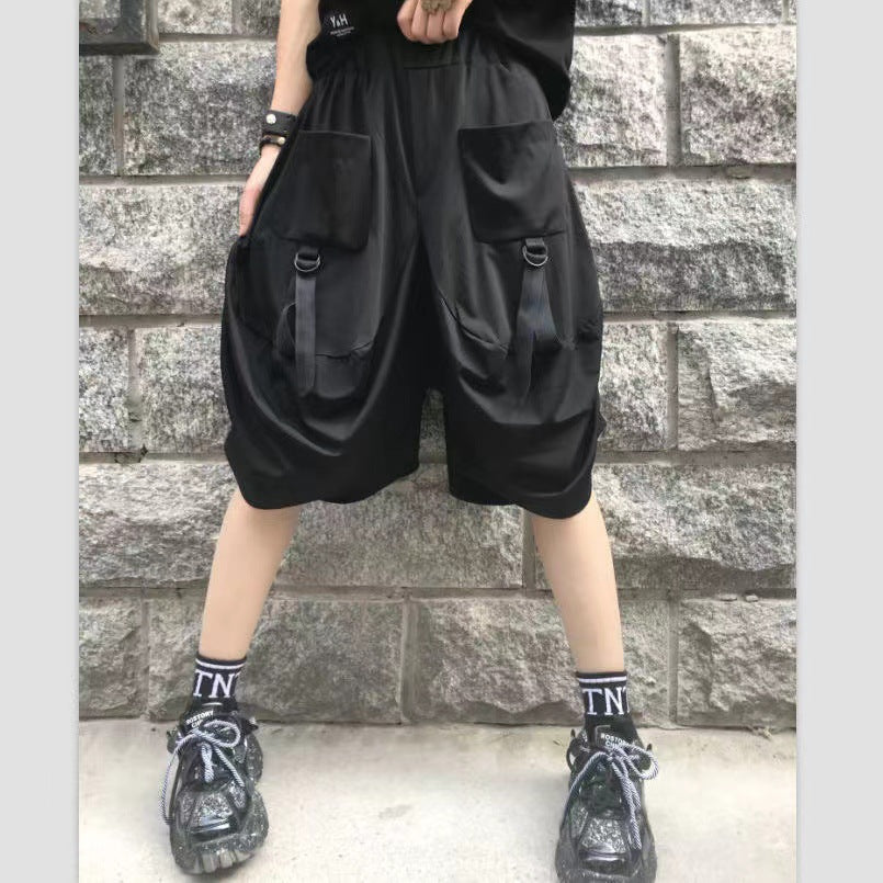 Casual Loose Cargo Shorts for Women, Unisex Oversized Trendy Wide-Leg Mid-Length Low-Rise Baggy Pants