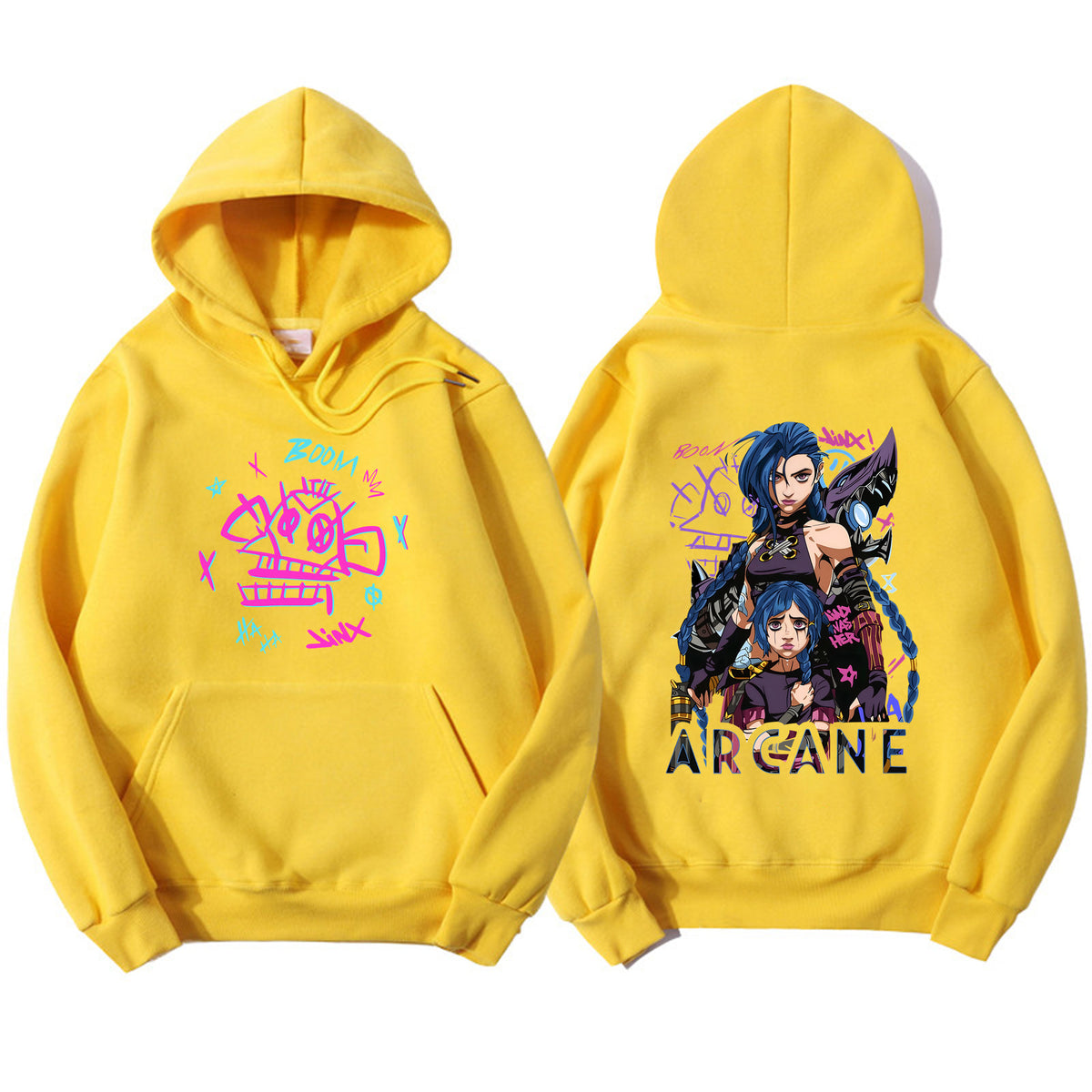 Arcane-Jinx Graphic Zipper Hoody Men Women Hoodie Sweatshirt