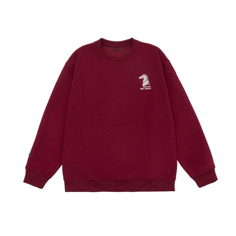 Casual Unisex Oversized Hoodie with Embroidery