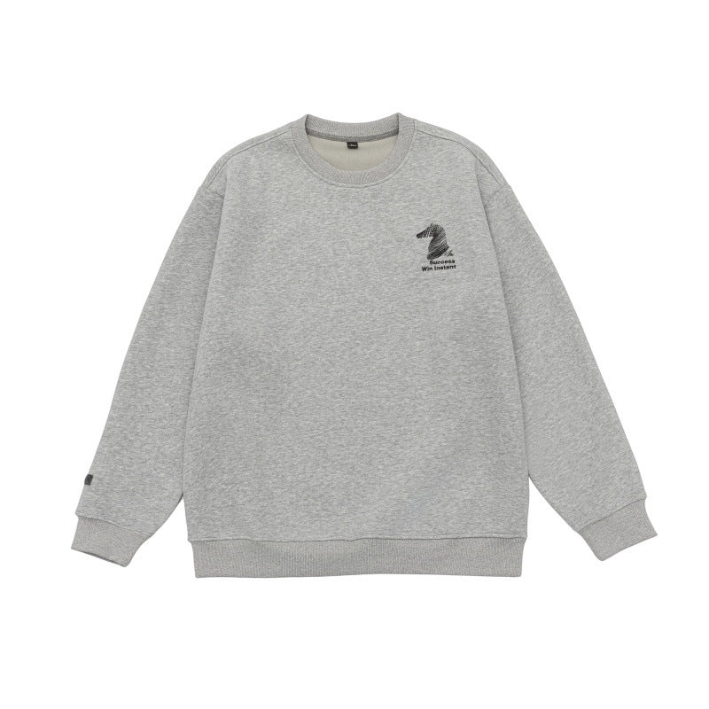 Casual Unisex Oversized Hoodie with Embroidery