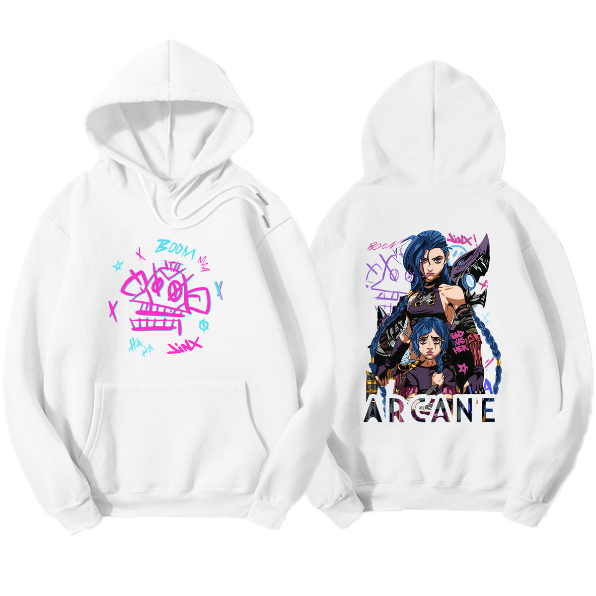 Arcane-Jinx Graphic Zipper Hoody Men Women Hoodie Sweatshirt