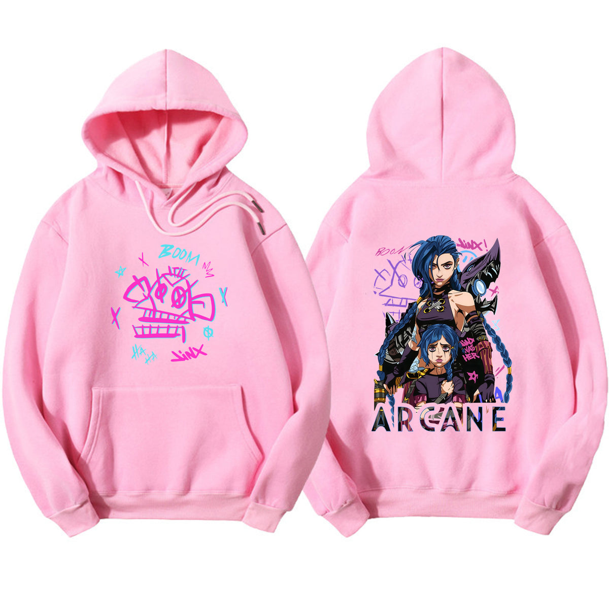 Arcane-Jinx Graphic Zipper Hoody Men Women Hoodie Sweatshirt
