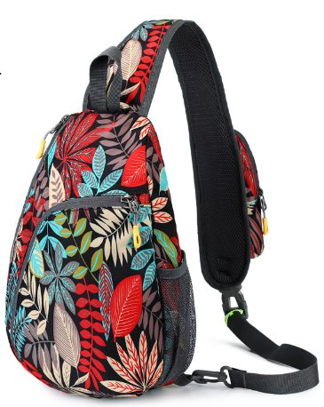 Multi-functional lightweight crossbody bag for men's outdoor cycling sports, large capacity leisure travel single shoulder chest bag