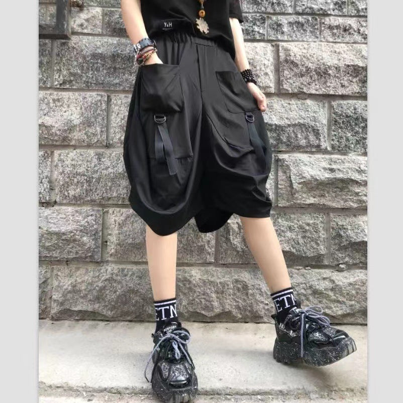 Casual Loose Cargo Shorts for Women, Unisex Oversized Trendy Wide-Leg Mid-Length Low-Rise Baggy Pants