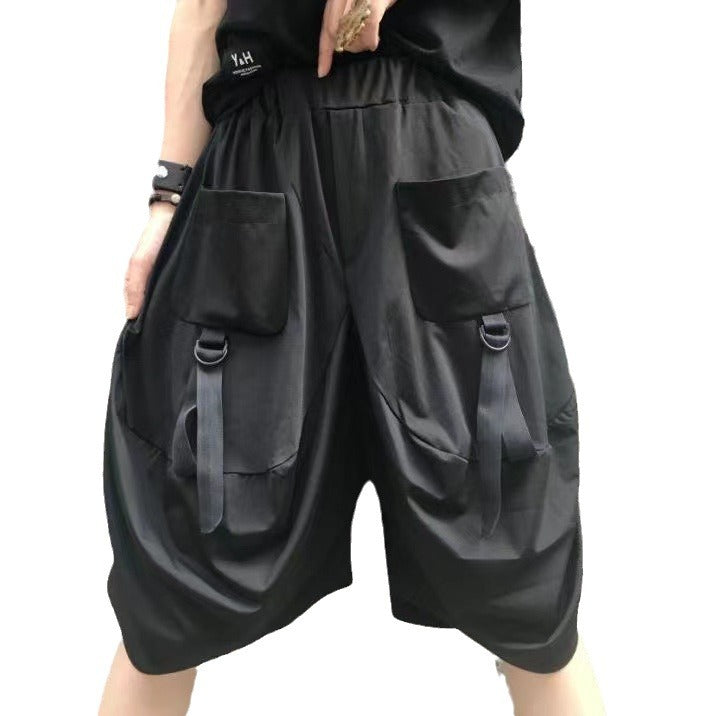 Casual Loose Cargo Shorts for Women, Unisex Oversized Trendy Wide-Leg Mid-Length Low-Rise Baggy Pants