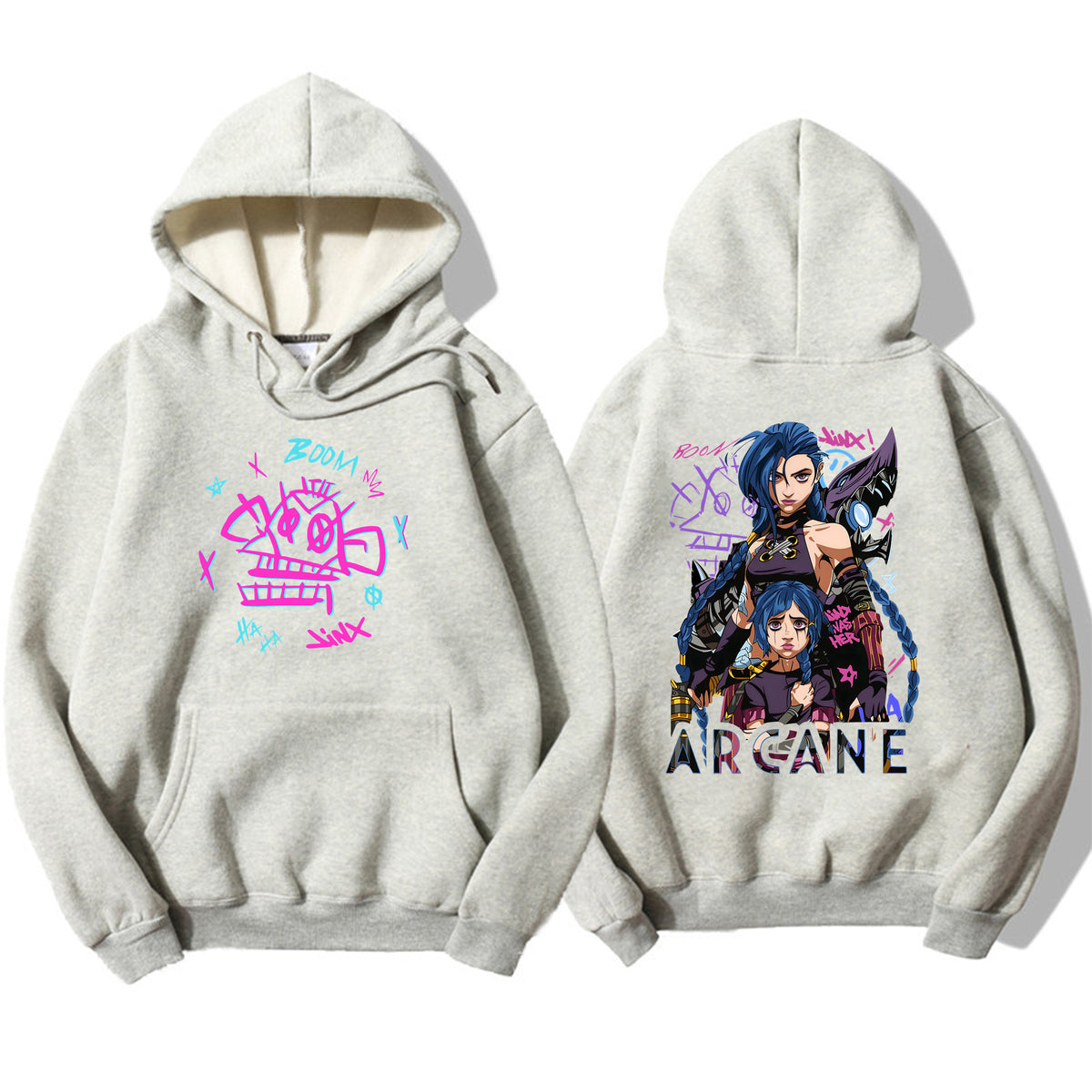 Arcane-Jinx Graphic Zipper Hoody Men Women Hoodie Sweatshirt