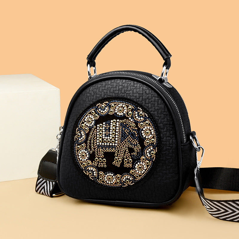 Sac à bandoulière vintage polyvalent multicouche grande capacité pour femmes, décontracté et idéal pour les trajets quotidiens