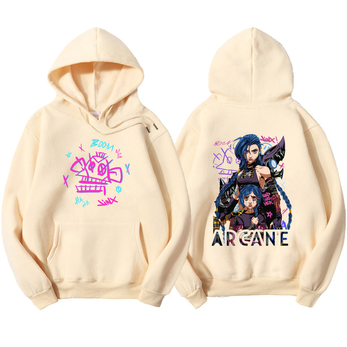 Arcane-Jinx Graphic Zipper Hoody Men Women Hoodie Sweatshirt