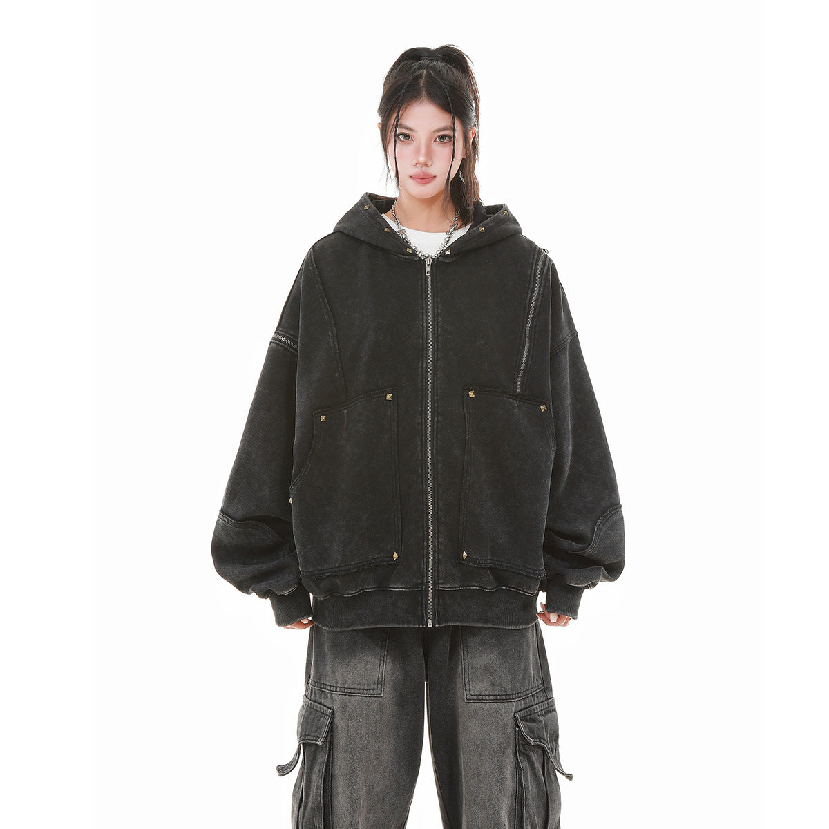 zip-up hoodie