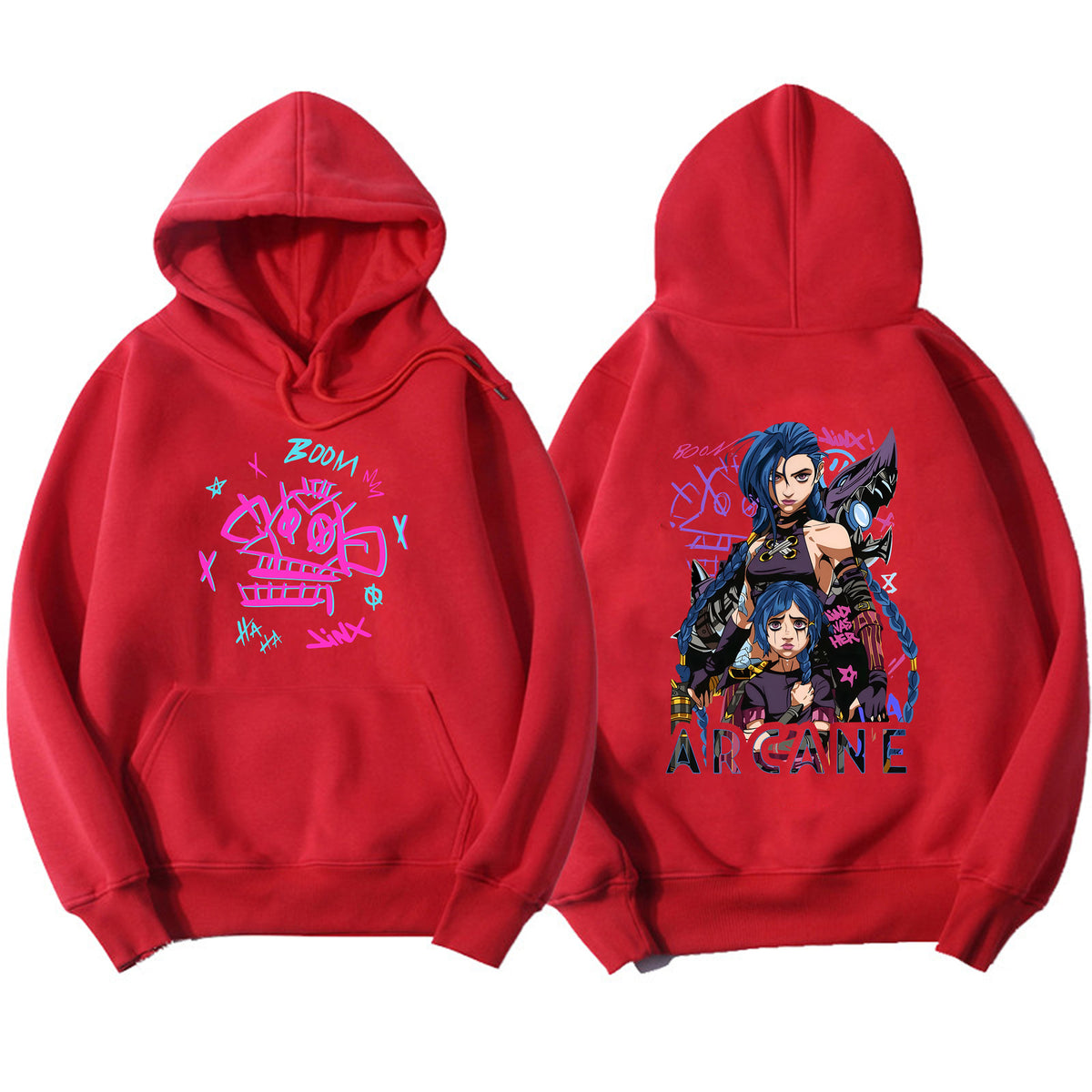 Arcane-Jinx Graphic Zipper Hoody Men Women Hoodie Sweatshirt