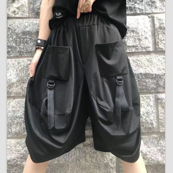 Casual Loose Cargo Shorts for Women, Unisex Oversized Trendy Wide-Leg Mid-Length Low-Rise Baggy Pants