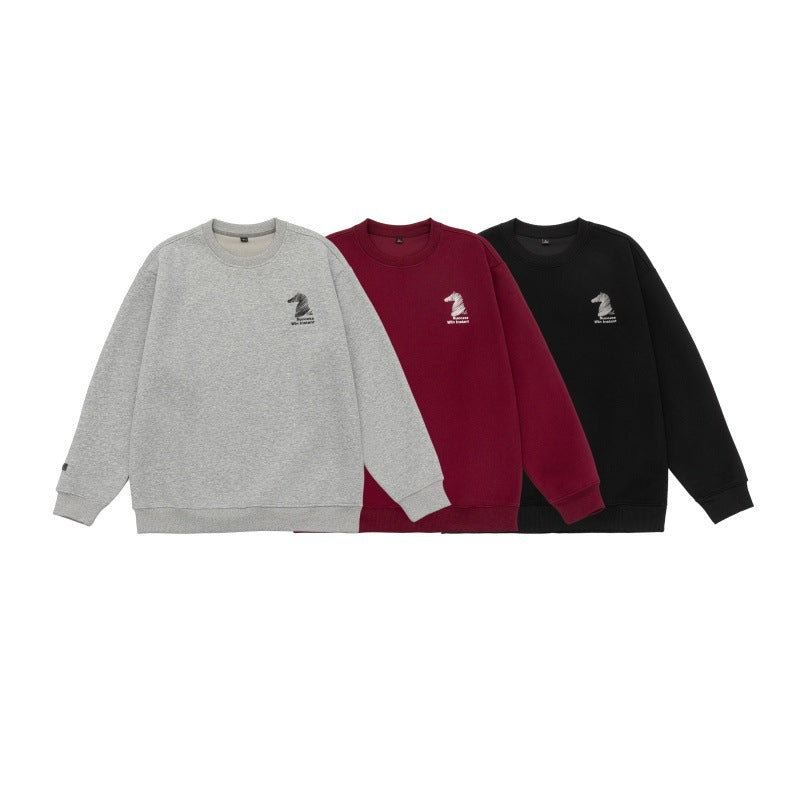 Casual Unisex Oversized Hoodie with Embroidery