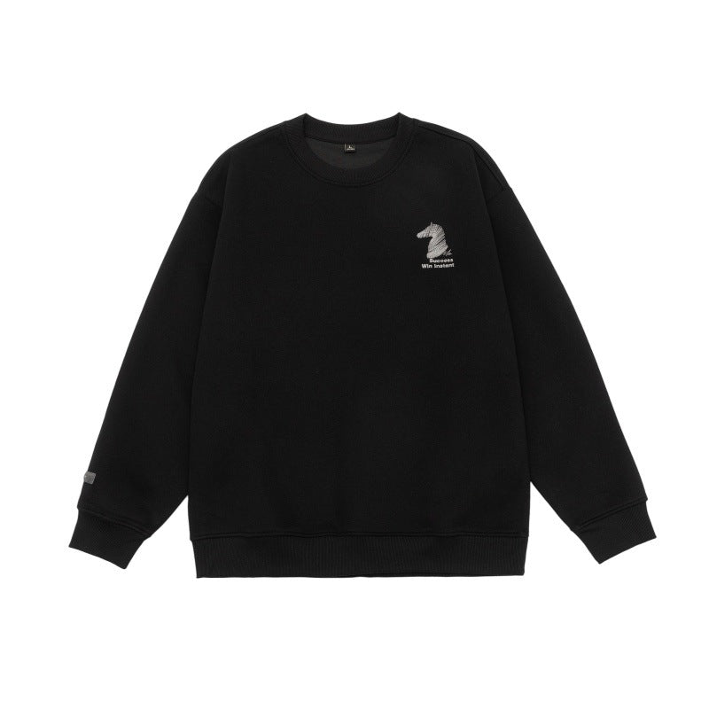 Casual Unisex Oversized Hoodie with Embroidery