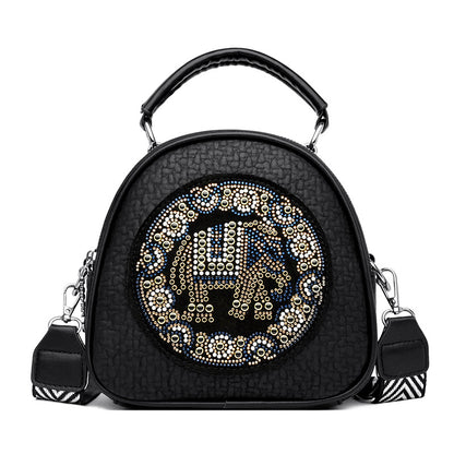 Sac à bandoulière vintage polyvalent multicouche grande capacité pour femmes, décontracté et idéal pour les trajets quotidiens