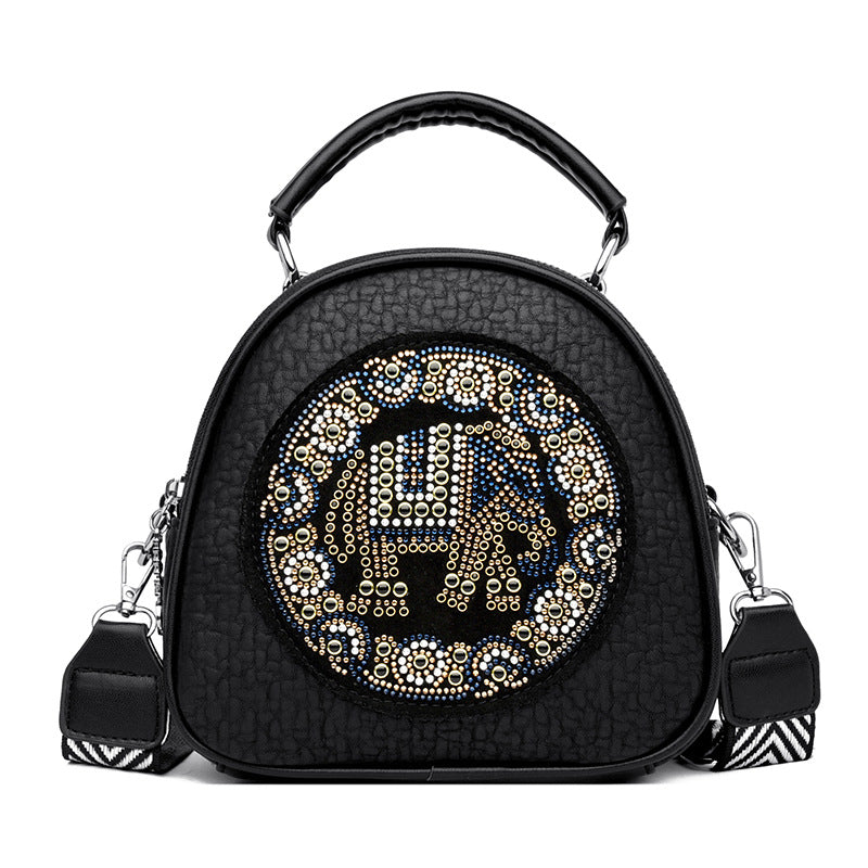 Sac à bandoulière vintage polyvalent multicouche grande capacité pour femmes, décontracté et idéal pour les trajets quotidiens