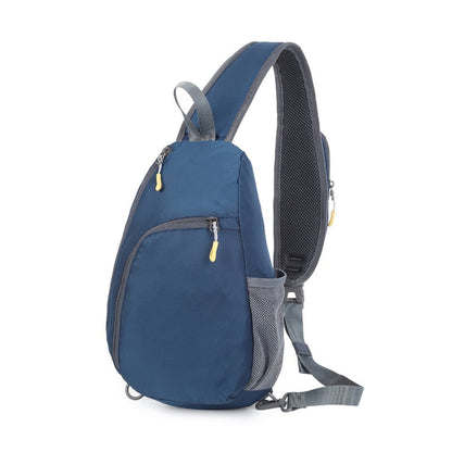 Multi-functional lightweight crossbody bag for men's outdoor cycling sports, large capacity leisure travel single shoulder chest bag